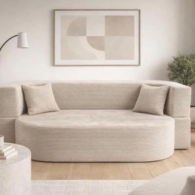 Dreisitzer-Sofa ZOYA – Cremeweiß