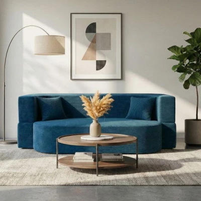 Dreisitzer-Sofa ZOYA - blau