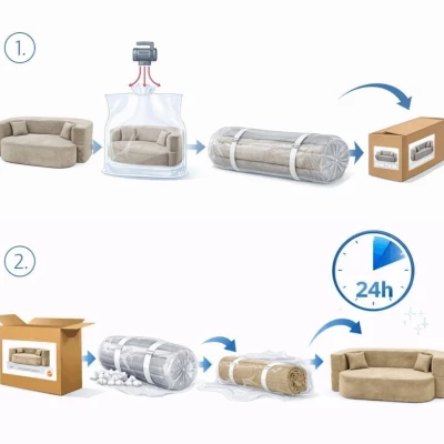 Dreisitzer-Sofa ZOYA - blau