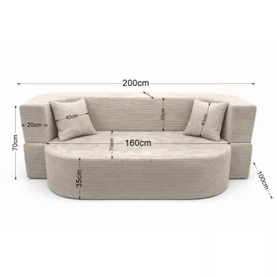 Dreisitzer-Sofa ZOYA - Senfgelb