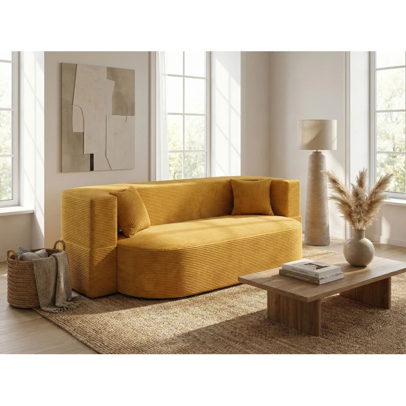 Dreisitzer-Sofa ZOYA - Senfgelb