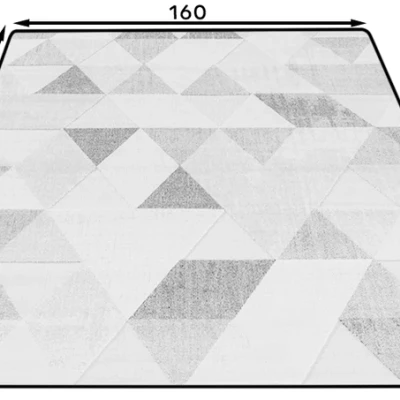 Geometrischer Teppich 160x220 cm HOLLIS - beige