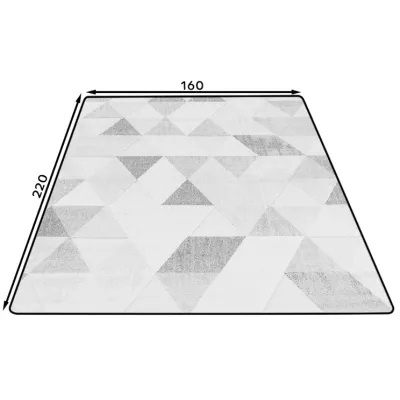 Geometrischer Teppich 160x220 cm HOLLIS - beige