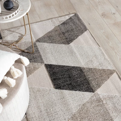 Geometrischer Teppich 80x150 cm HOLLIS - beige