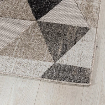 Geometrischer Teppich 80x150 cm HOLLIS - beige
