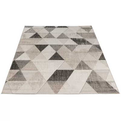 Geometrischer Teppich 80x150 cm HOLLIS - beige