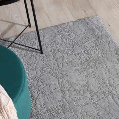 Rechteckiger Teppich 80x150 cm REESE - grau