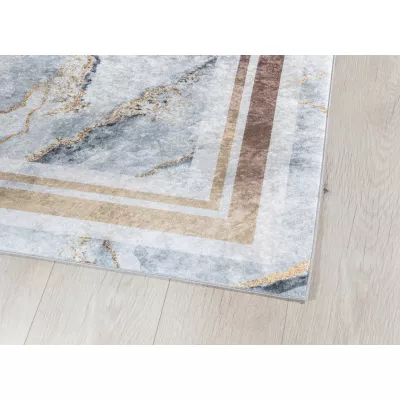 Teppichstück 160x220 cm TATUM - grau/gold
