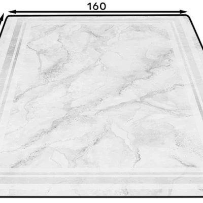 Teppichstück 160x220 cm TATUM - grau/gold