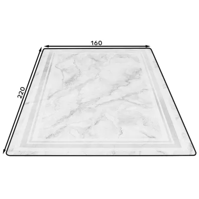 Teppichstück 160x220 cm TATUM - grau/gold