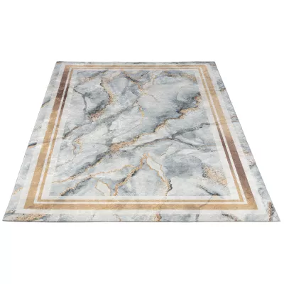 Teppichstück 80x150 cm TATUM - grau/gold