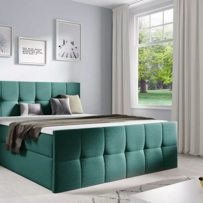Einzelbett CHLOE – 120 x 220 cm, grün 2 + GRATIS Matratzenauflage