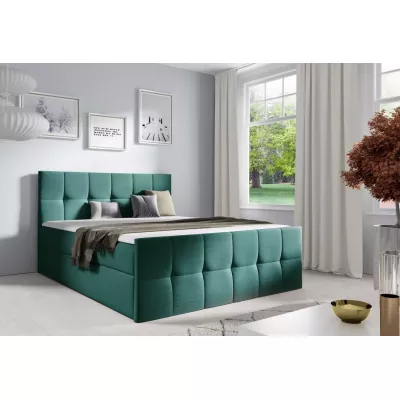 Einzelbett CHLOE – 120 x 220 cm, grün 2 + GRATIS Matratzenauflage