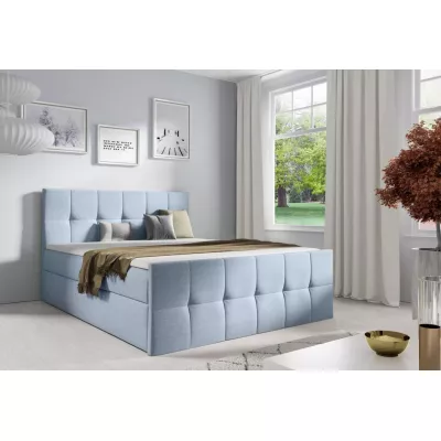 Einzelbett CHLOE – 120 x 220 cm, hellblau + GRATIS Matratzenauflage
