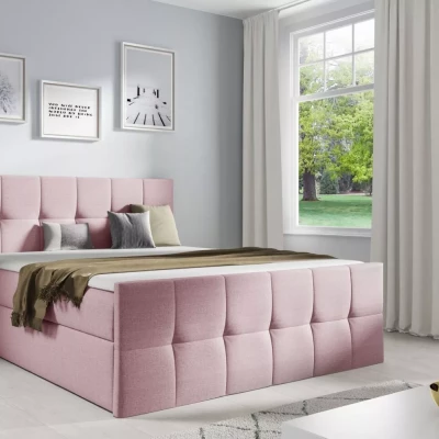 Einzelbett CHLOE – 120 x 220 cm, rosa + GRATIS Matratzenauflage