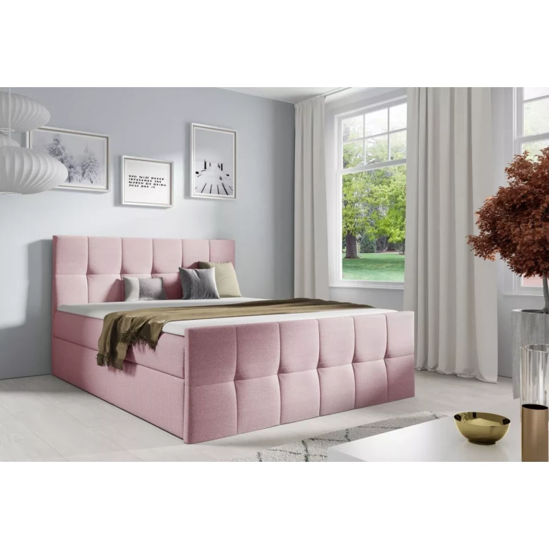 Einzelbett CHLOE – 120 x 220 cm, rosa + GRATIS Matratzenauflage