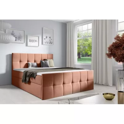 Einzelbett CHLOE – 120 x 220 cm, Lachsfarben + GRATIS Matratzenauflage