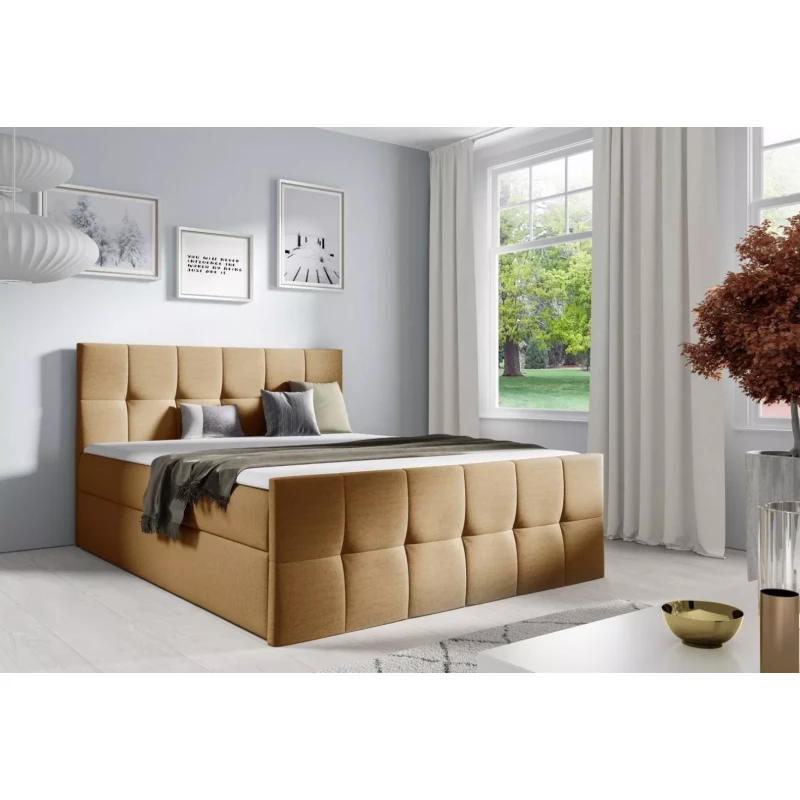 Einzelbett CHLOE – 120 x 220 cm, hellbraun + GRATIS Matratzenauflage