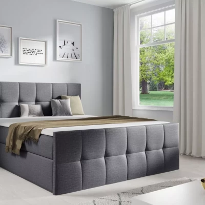 Einzelbett CHLOE – 120 x 220 cm, grau + GRATIS Matratzenauflage