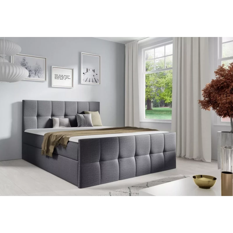 Einzelbett CHLOE – 120 x 220 cm, grau + GRATIS Matratzenauflage