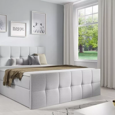 Einzelbett CHLOE – 120 x 220 cm, hellgrau + GRATIS Matratzenauflage