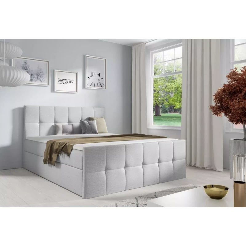 Einzelbett CHLOE – 120 x 220 cm, hellgrau + GRATIS Matratzenauflage