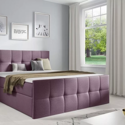Einzelbett CHLOE – 120 x 220 cm, lila 1 + GRATIS Matratzenauflage