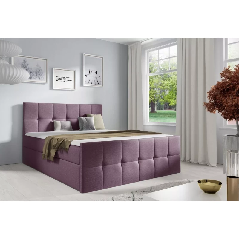 Einzelbett CHLOE – 120 x 220 cm, lila 1 + GRATIS Matratzenauflage