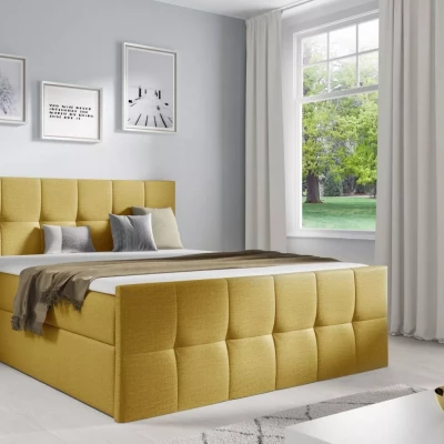 Einzelbett CHLOE – 120 x 220 cm, gelb + GRATIS Matratzenauflage