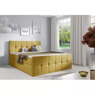 Einzelbett CHLOE – 120 x 220 cm, gelb + GRATIS Matratzenauflage