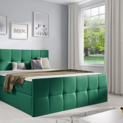 Einzelbett CHLOE – 120 x 220 cm, grün + GRATIS Matratzenauflage