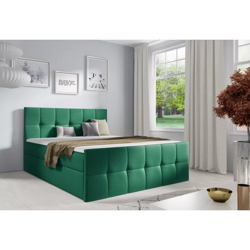 Einzelbett CHLOE – 120 x 220 cm, grün + GRATIS Matratzenauflage