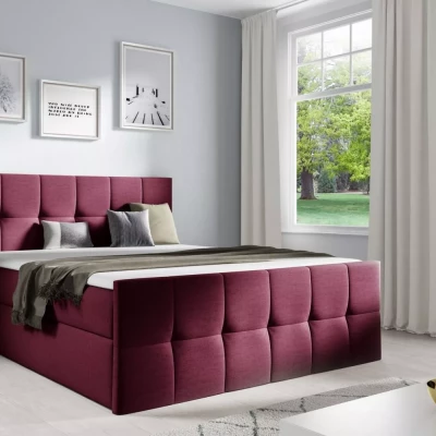Einzelbett CHLOE – 120 x 220 cm, rot + GRATIS Matratzenauflage
