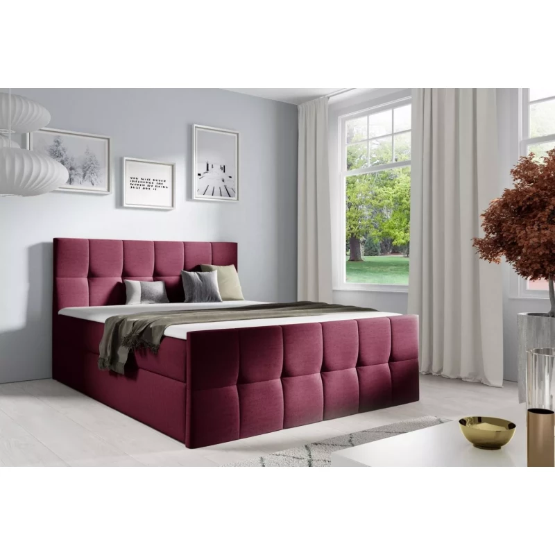 Einzelbett CHLOE – 120 x 220 cm, rot + GRATIS Matratzenauflage
