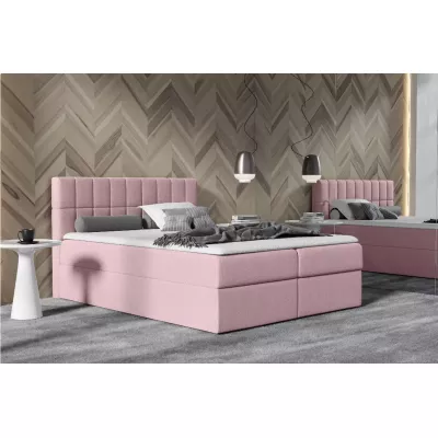 Doppelbett mit Polsterung 180x220 cm KATE - rosa + GRATIS Matratzenauflage