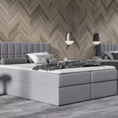 Einzelbett mit Polsterung 120x220 cm KATE - grau + GRATIS Matratzenauflage