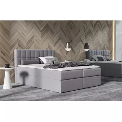 Einzelbett mit Polsterung 120x220 cm KATE - grau + GRATIS Matratzenauflage