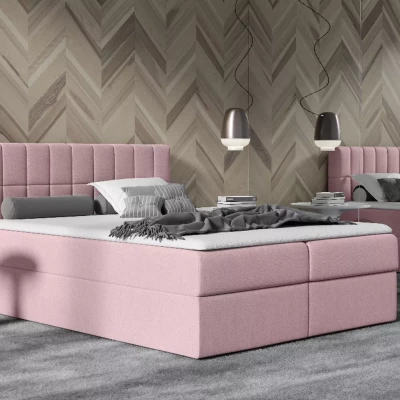 Einzelbett mit Polsterung 120x220 cm KATE - rosa + GRATIS Matratzenauflage