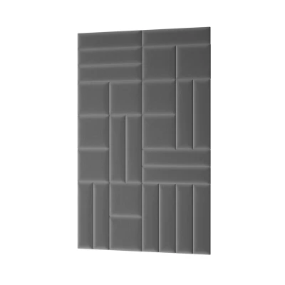 Set gepolsterter Wandpaneele 120x195 VALERIO - grau