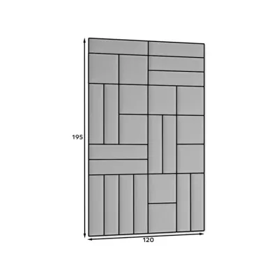 Set gepolsterter Wandpaneele 120x195 VALERIO - grau
