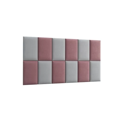 Set gepolsterter Paneele 180x100 VALERIO - rosa / hellgrau