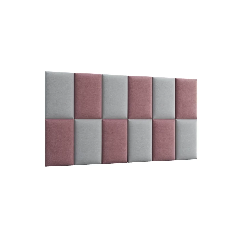 Set gepolsterter Paneele 180x100 VALERIO - rosa / hellgrau