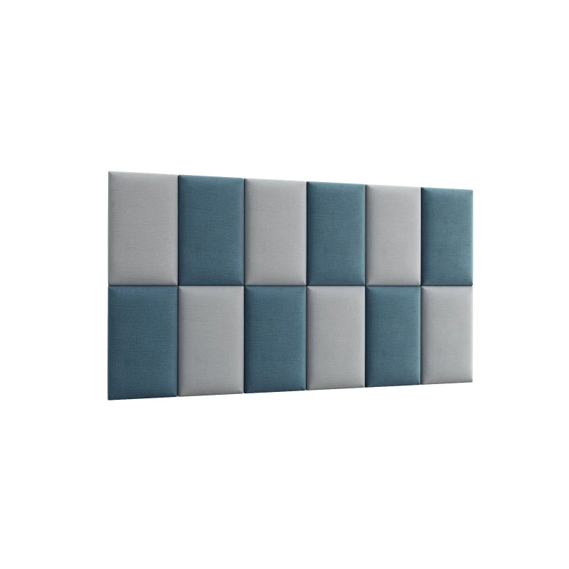Set gepolsterter Paneele 180x100 VALERIO - Hellblau / Hellgrau