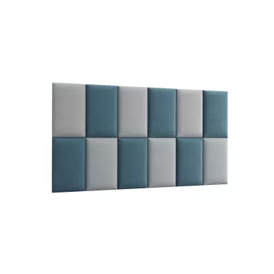 Set gepolsterter Paneele 180x100 VALERIO - Hellblau / Hellgrau