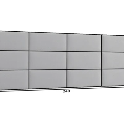 Set gepolsterter Paneele 240x90 VALERIO - grau