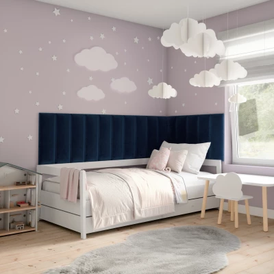 Set gepolsterter Wandpaneele 300x60 VALERIO - blau