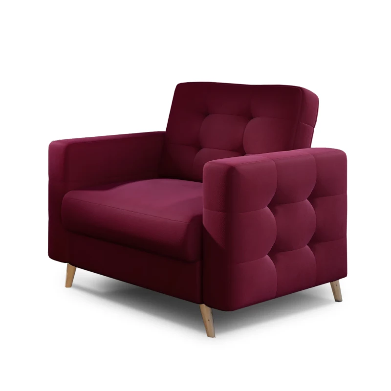 Polstersessel SASHA – bordeauxrot