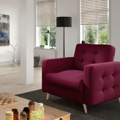 Polstersessel SASHA – bordeauxrot