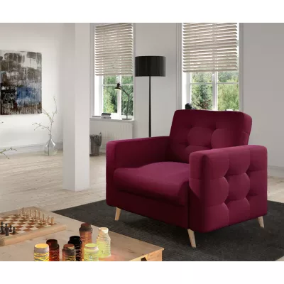 Polstersessel SASHA – bordeauxrot