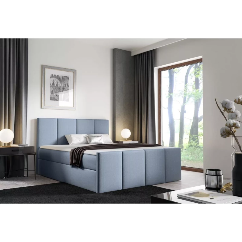 Bett mit Matratze und Lattenrost LOLA – 180 x 220 cm, hellblau + GRATIS Matratzenauflage